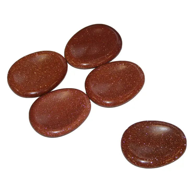 Red Goldstone Worry Stone - The Stone of Ambition - Worry25