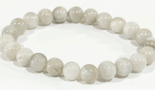 Ancient Wisdom Bracelets White Crazy Lace Agate Crystal Healing Bracelet - CS1319