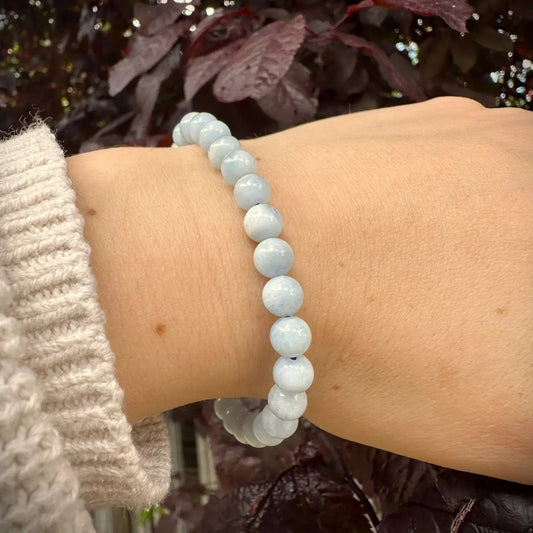 The Hare and The Moon Bracelets Aquamarine Stone Power Bracelet - The Stone of Cooling - CS746