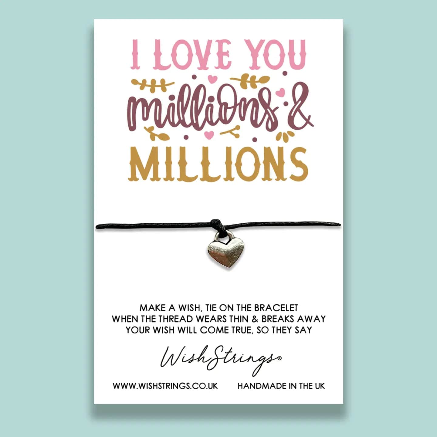 Wish Strings Bracelets Love You Millions - WishStrings Wish Bracelet - WS250