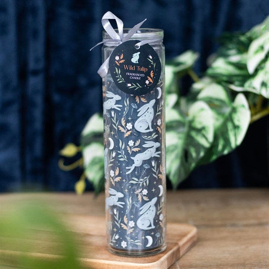 Jones Home & Gift Candles & Accessoires MIDNIGHT HARE WILD TULIP TUBE CANDLE - 5056131155237