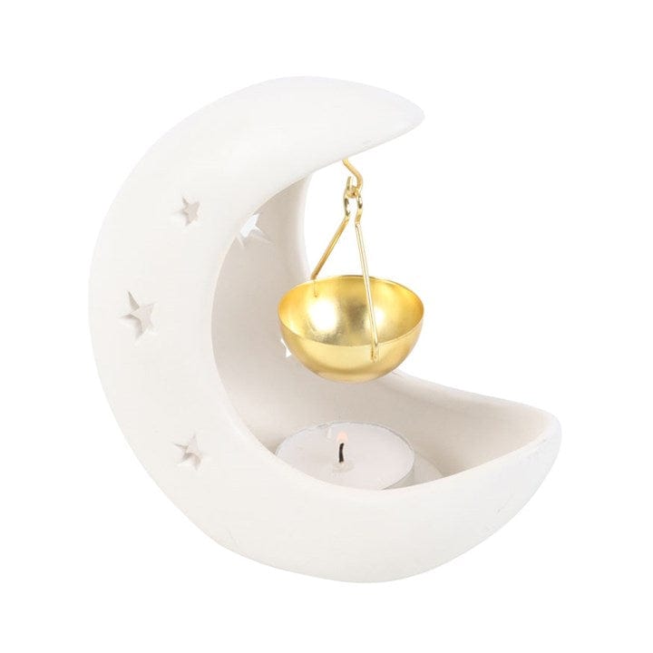 Jones Home & Gift Candles & Accessoires White Crescent Moon Hanging Oil Burner