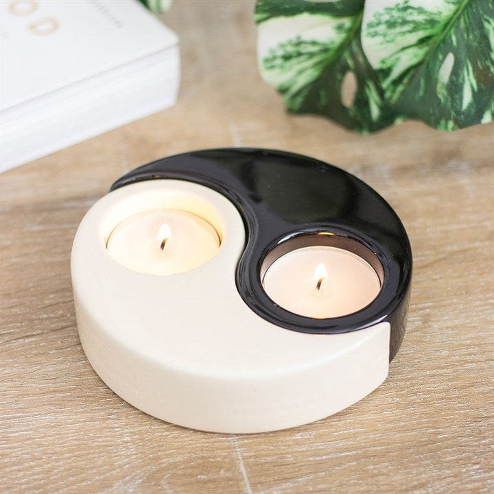 Jones Home & Gift Candles & Accessoires YIN YANG TEALIGHT CANDLE HOLDER