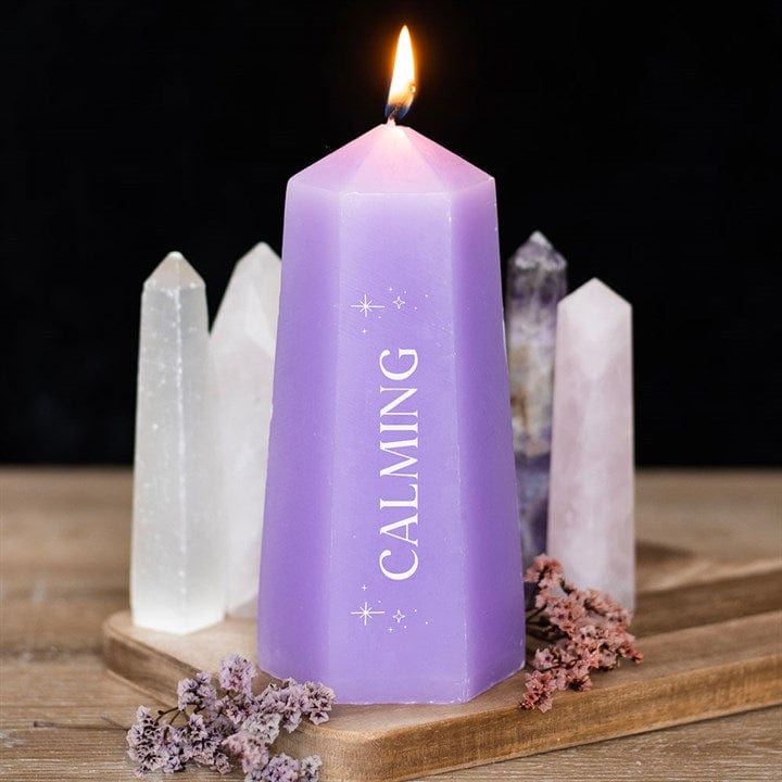 Jones Home & Gift Candles & Accessories Calming Crystal Candle with Rough Amethyst - 5056131154575