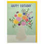 Raspberry Blossom Cards 'Happy Birthday' Fresh Bouquet Greeting Card (REF50)