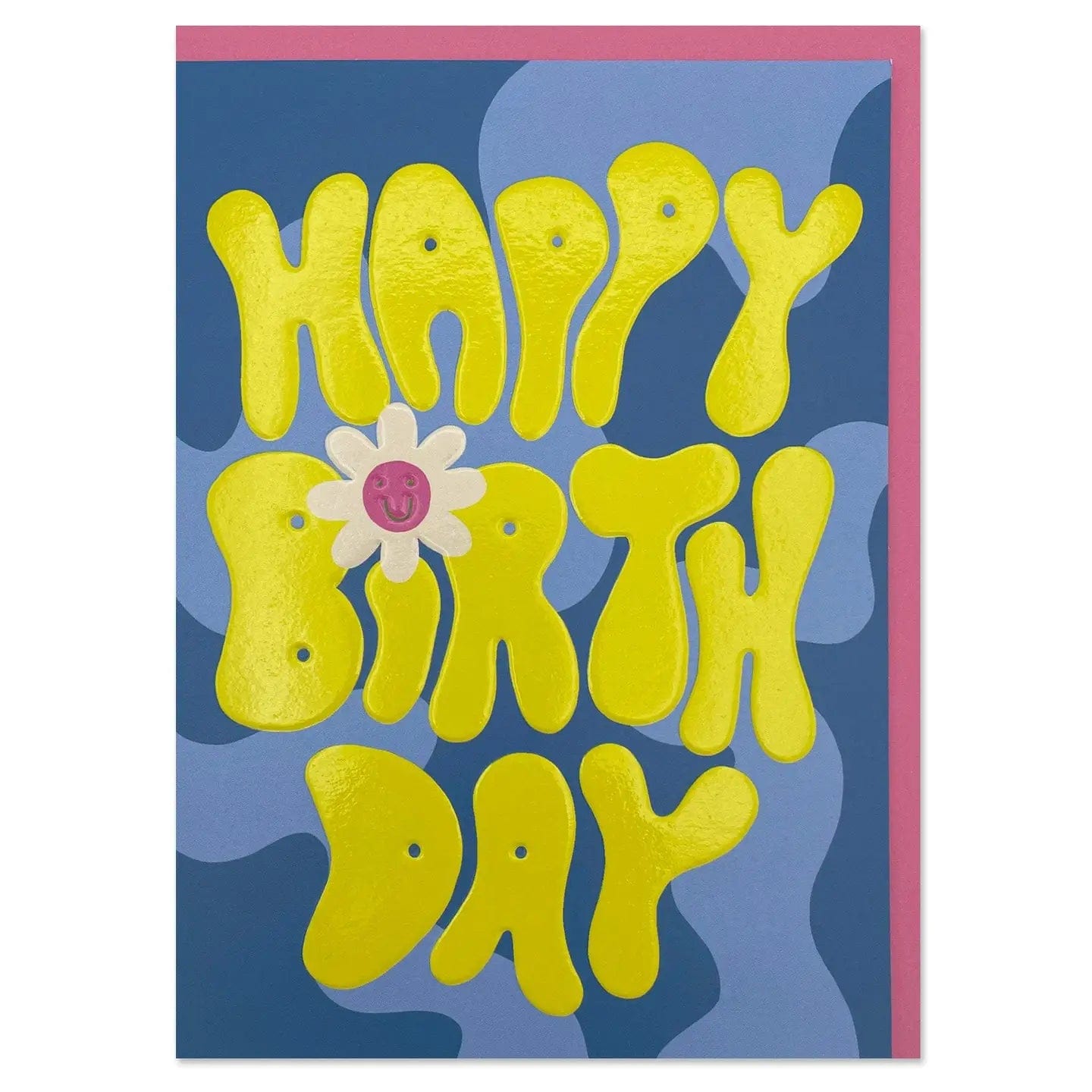 Raspberry Blossom Cards Happy Birthday Wave Greeting Card (BIG23)