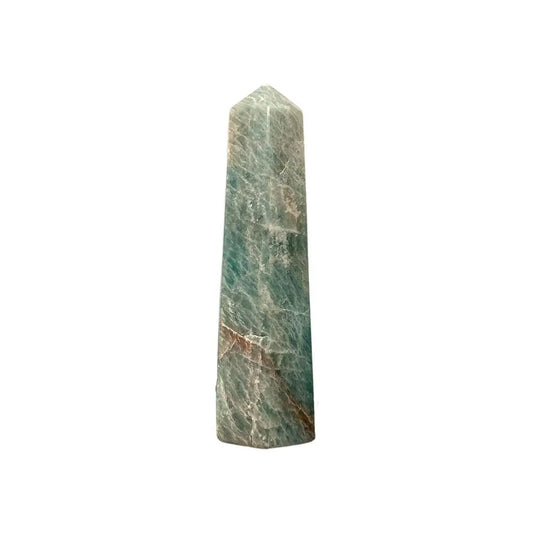 The Hare and The Moon Crystals Amazonite Obelisk Tower, 5-7cm - Stone of Courage and Truth - TWR1