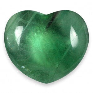 The Hare and The Moon Crystals Green Fluorite Heart Stone - Stone of Coordination - HE790