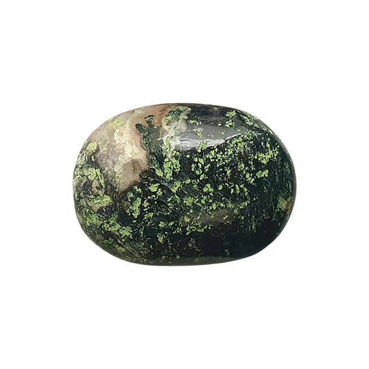 The Hare And The Moon Crystals Green Moss Agate Pebble Stone - The Stone of Life - PES11