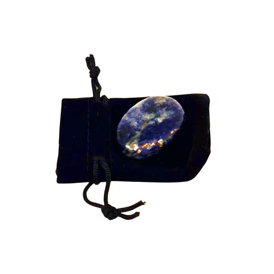 The Hare and The Moon Crystals Lapis Lazuli Worry Stone - Stone of Inner Truth & Clarity - WS40