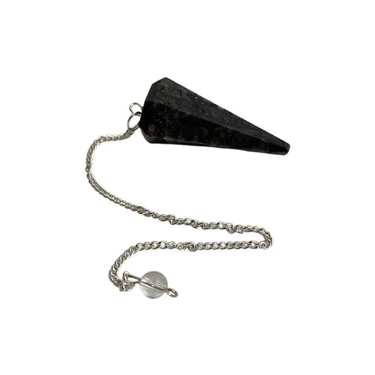 THE HARE AND THE MOON Crystals Larvikite Pendulum - The Stone of Protecting During Change - PX88