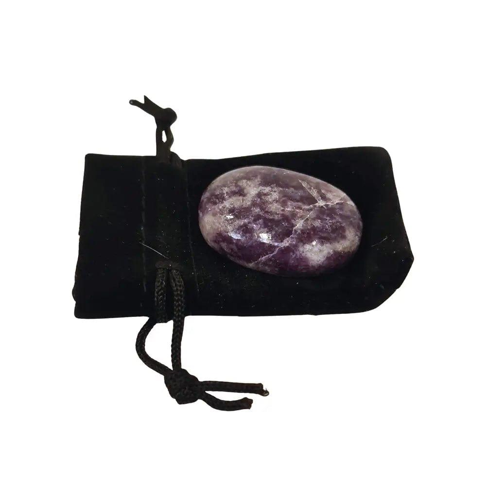 The Hare and The Moon Crystals Lepidolite Worry Stone - The stone for relieving stress and anxiety - WS29