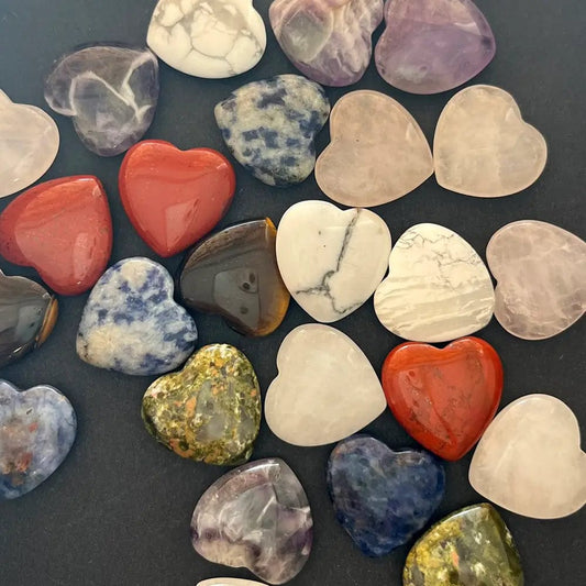 Jones Home & Gift Crystals MINI CRYSTAL HEARTS - VARIOUS STONES AVAILABLE - HER6