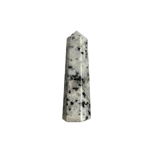 The Hare and The Moon Crystals Rainbow Moonstone Obelisk Tower, 5-7cm - The Stone of Feminine Energy - TWR389