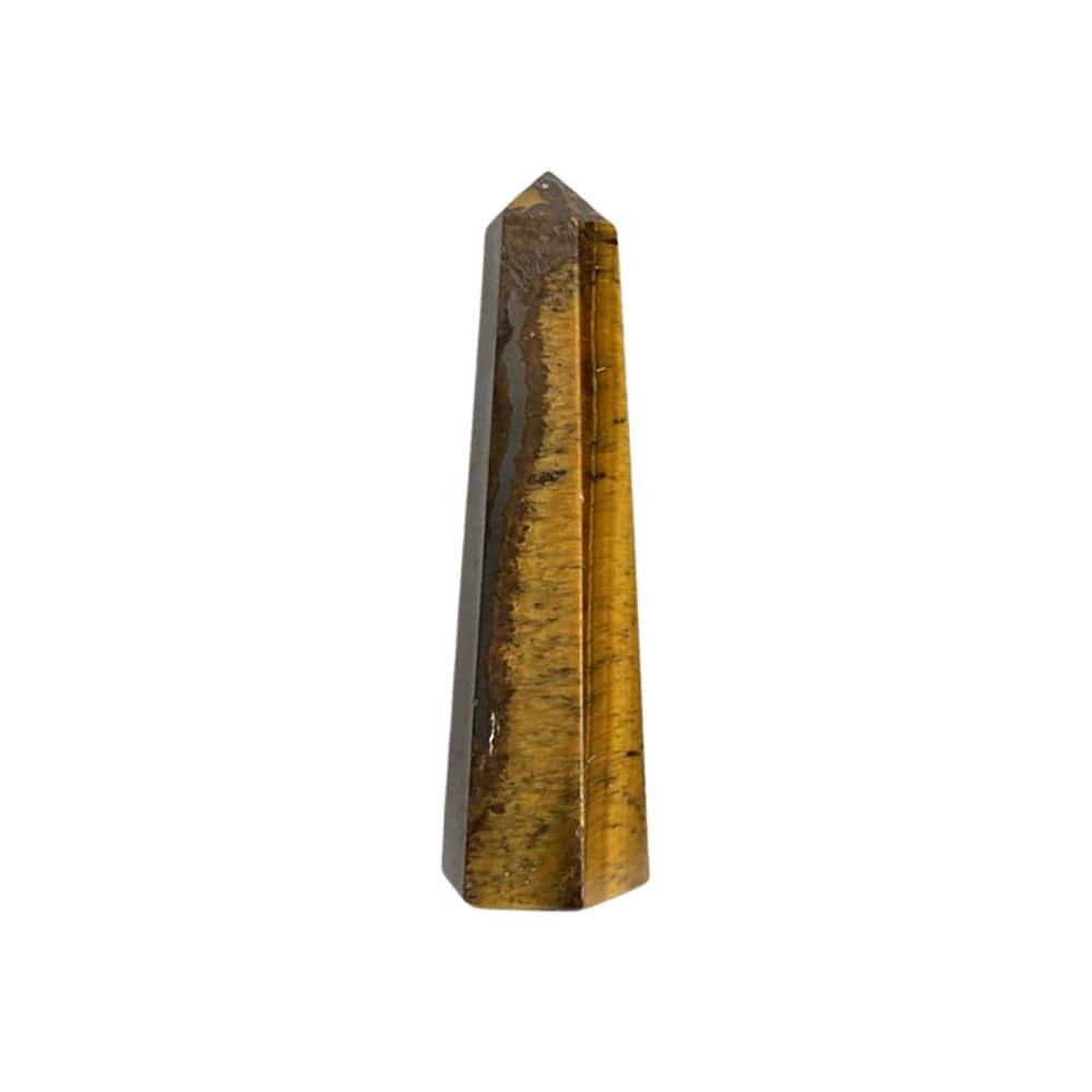 The Hare and The Moon Crystals Tiger's Eye Obelisk Tower, 5-7cm - Stone of Sociability and Practicality - TWR20