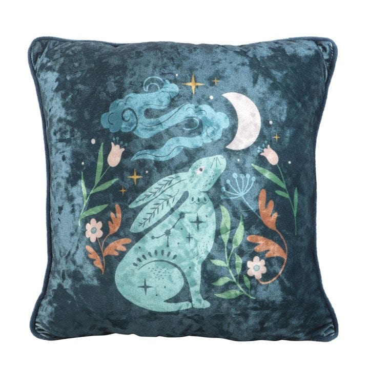 Jones Home & Gift Cushions 35CM SQUARE MIDNIGHT HARE CUSHION