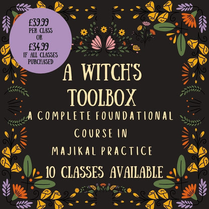 The Hare And The Moon EVENTS A Witch's Toolbox Course with Scarlett Belvedere - STARTING 23RD OCTOBER