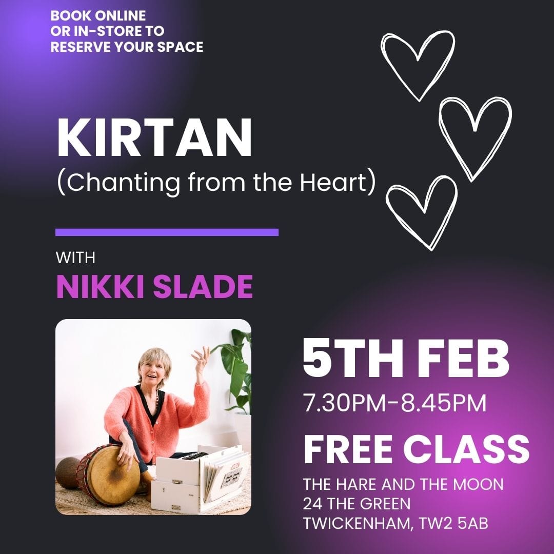 THE SPIRITUAL HEALING TEMPLE EVENTS Kirtan (Chanting from the Heart) with Nikki Slade - 5TH FEBRUARY