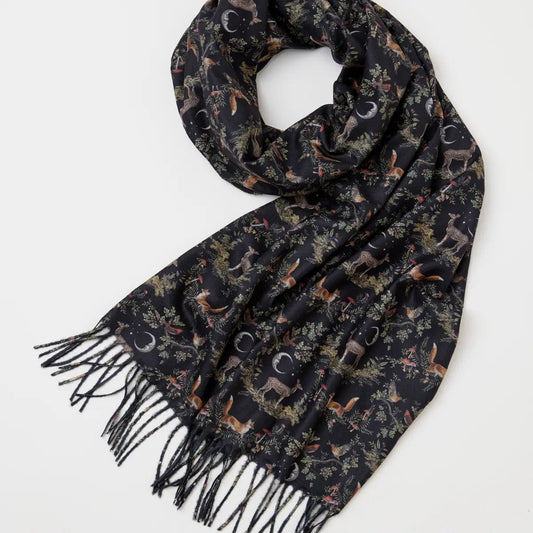 Fable Scarves & Shawls A Night's Tale - Midnight Woodland Scene - Fable Scarf - 49059 & 49064