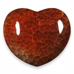Fire Agate Heart - The Stone of Life Force - HE98 - The Hare and the Moon