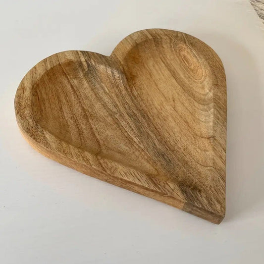 Gainsborough Giftware Jewellery Storage Natural Wooden Heart Dish, 25cm