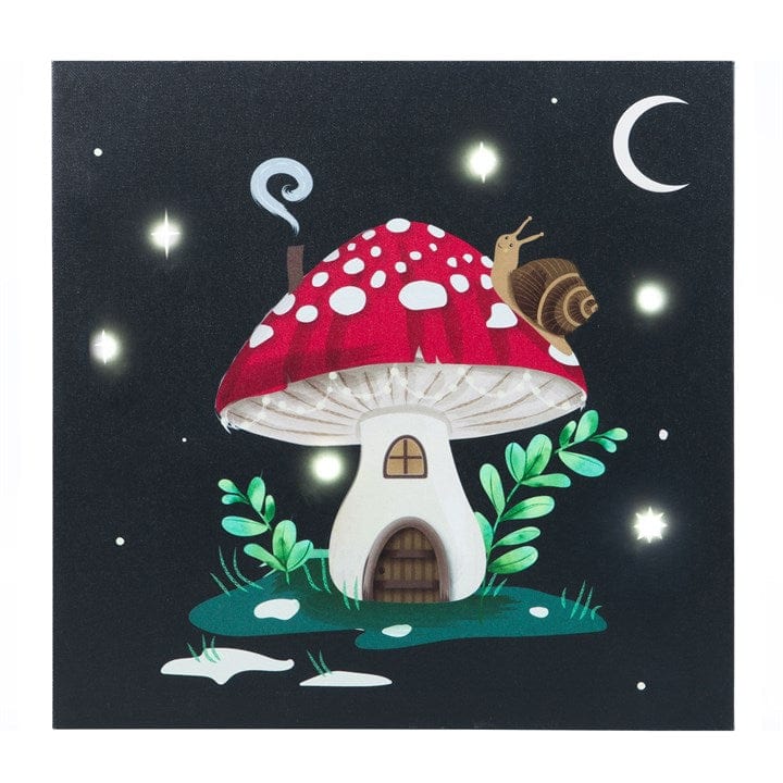 Jones Home & Gift Garden Ornaments GNOME SWEET GNOME LIGHT UP CANVAS PLAQUE