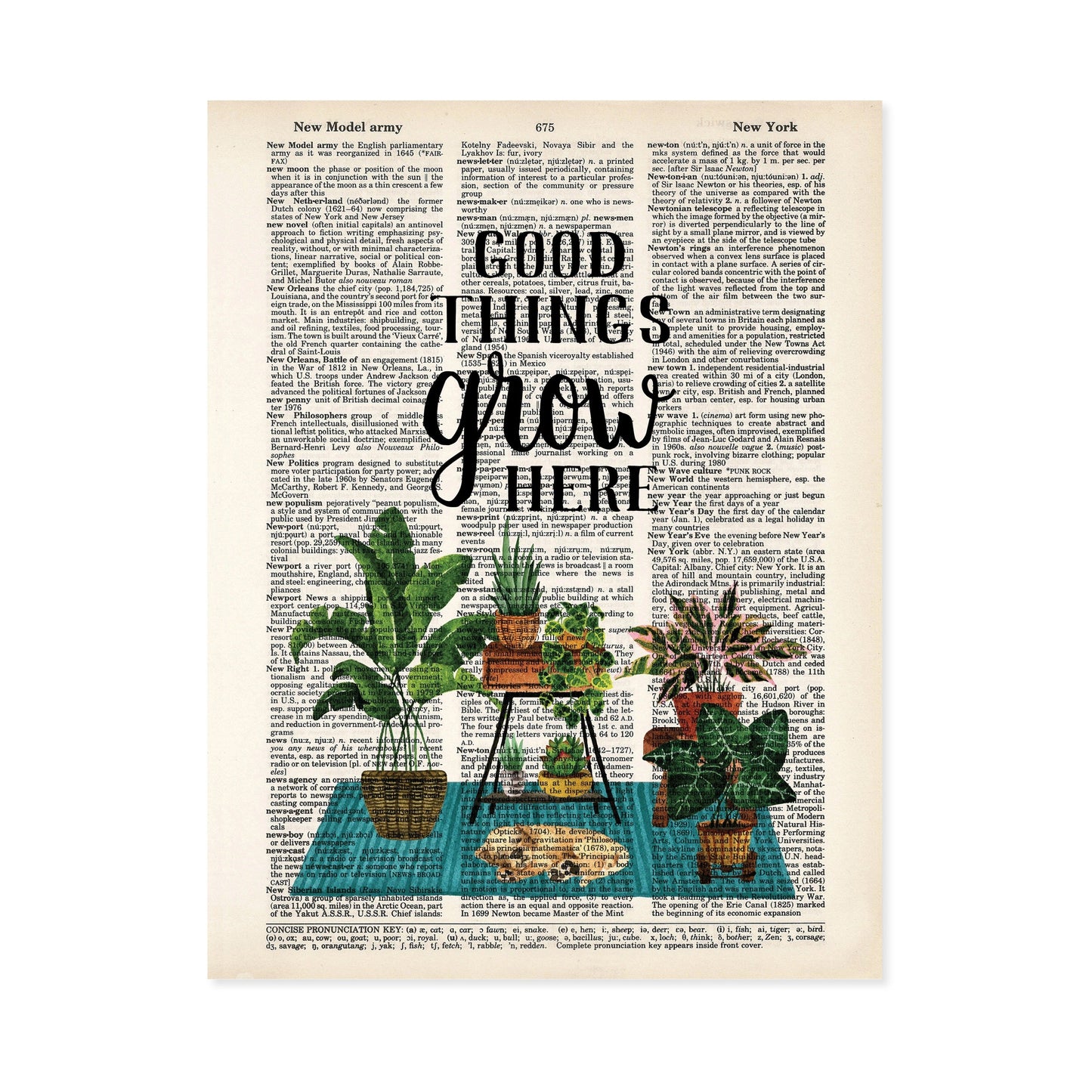 Good Things Grow Here Print - BP76 - The Hare and the Moon