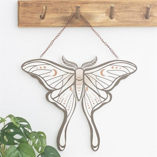 Jones Home & Gift Hanging Decorations Luna Moth Hanging Sign - 5056131157378