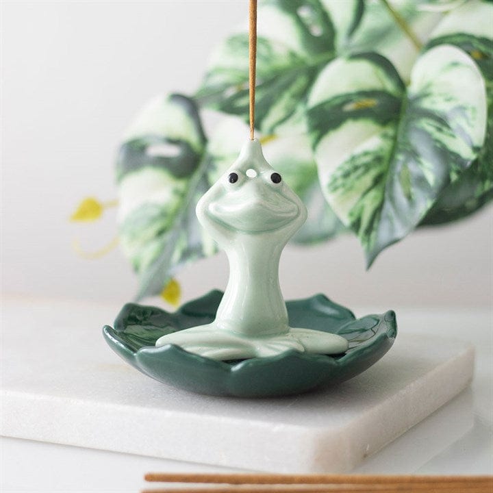 Jones Home & Gift Incense Yoga Frog Incense Stick Holder