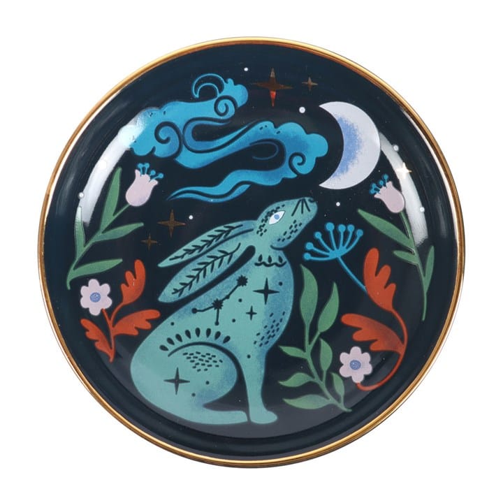 Jones Home & Gift Jewellery Storage MIDNIGHT HARE TRINKET DISH