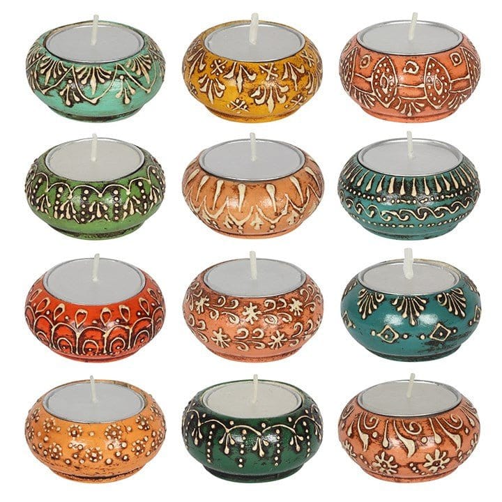 Jones Home & Gift Candles & Accessoires 5.5CM MULTICOLOURED TEALIGHT HOLDER