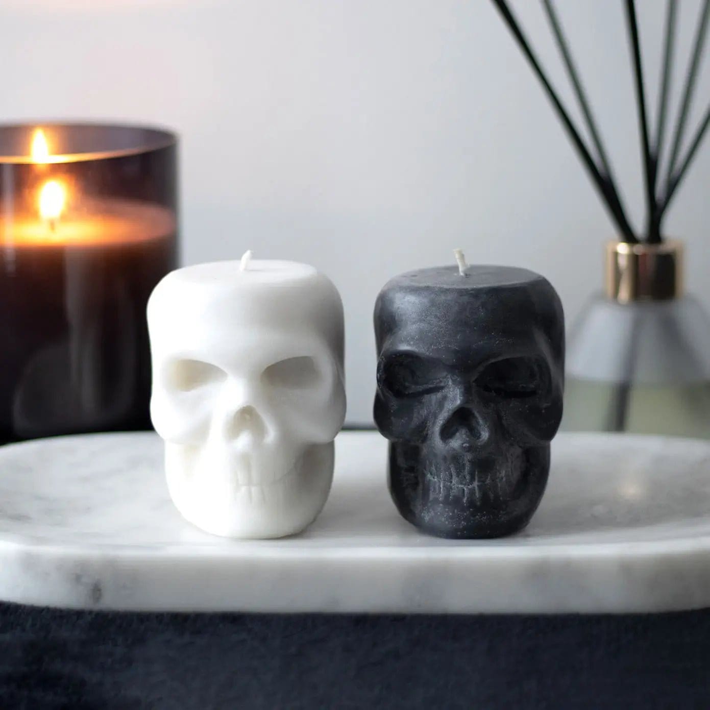 Jones Home & Gift Candles & Accessoires Opium & White Sage Skull Candle