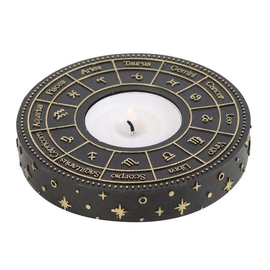 Jones Home & Gift Candles & Accessories ASTROLOGY WHEEL TEALIGHT CANDLE HOLDER