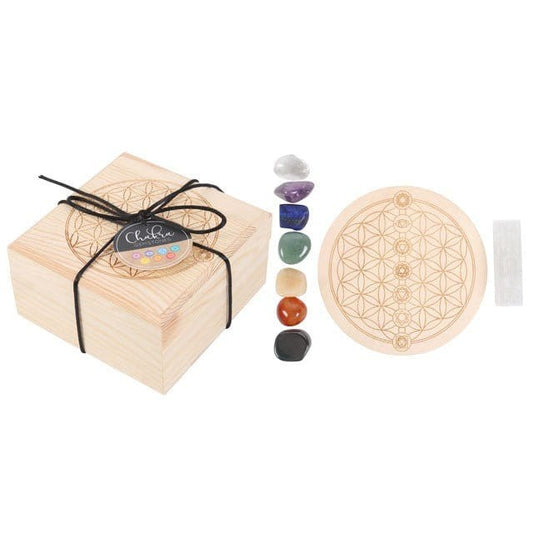 Jones Home & Gift Crystals CHAKRA CRYSTAL GRID GIFT SET