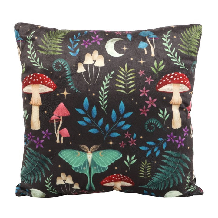 Jones Home & Gift Cushions 35CM SQUARE DARK FOREST PRINT CUSHION