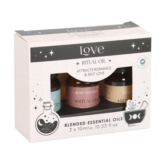 Jones Home & Gift Essential Oils & Fragrance SET OF 3 LOVE RITUAL BLENDED ESSENTIAL OILS