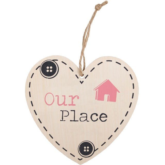 Jones Home & Gift Garden Ornaments OUR PLACE HANGING HEART SIGN