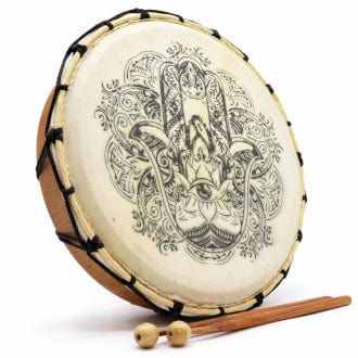 Jones Home & Gift Hand Drums Hamsa Shamanic Drum with Two Sticks - 30cm