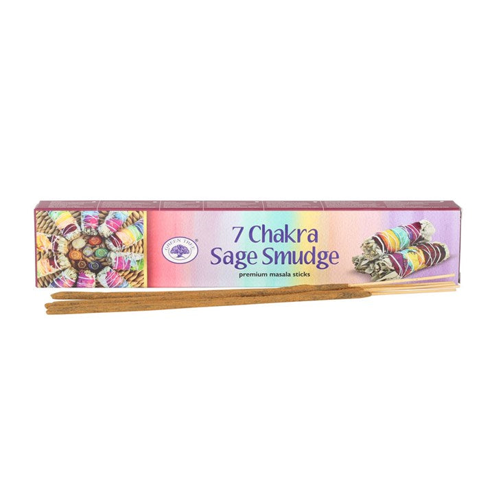 Jones Home & Gift Incense 7 CHAKRA SAGE SMUDGE INCENSE STICKS