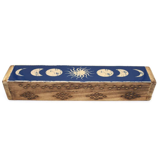 Jones Home & Gift Incense Celestial Phases Wooden Incense Box