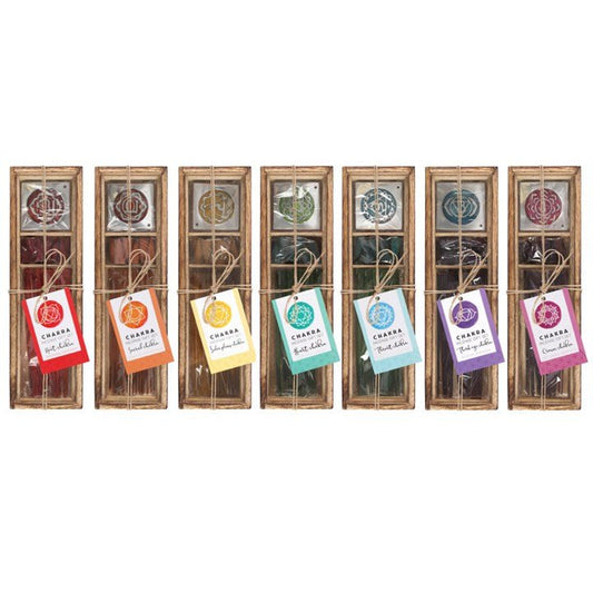 Jones Home & Gift Incense CHAKRA WOODEN INCENSE GIFT SET