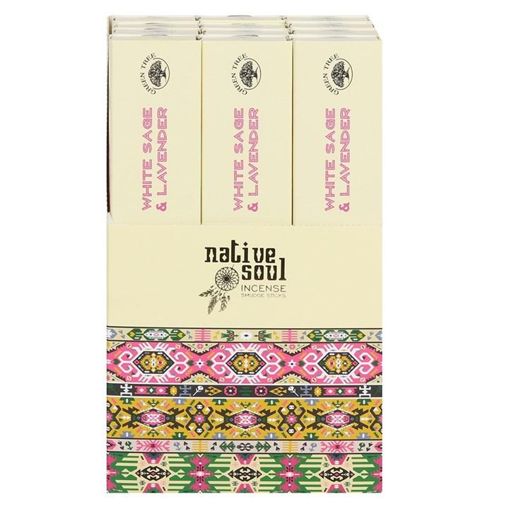 Jones Home & Gift Incense Green Tree Native Soul White Sage & Lavender Incense Sticks