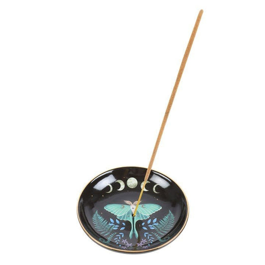 Jones Home & Gift Incense LUNA MOTH CERAMIC INCENSE PLATE