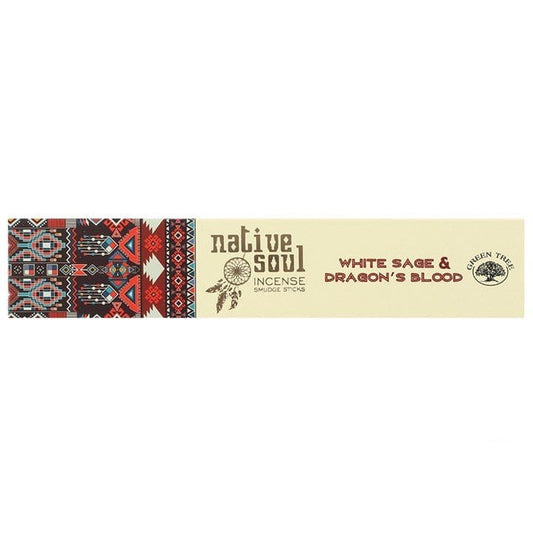 Jones Home & Gift Incense NATIVE SOUL WHITE SAGE & DRAGON'S BLOOD INCENSE STICKS