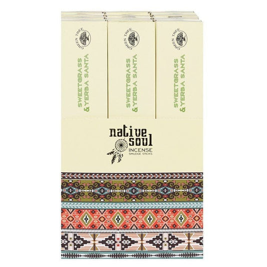 Jones Home & Gift Incense NATIVE SOUL YERBA SANTA & SWEET GRASS INCENSE STICKS