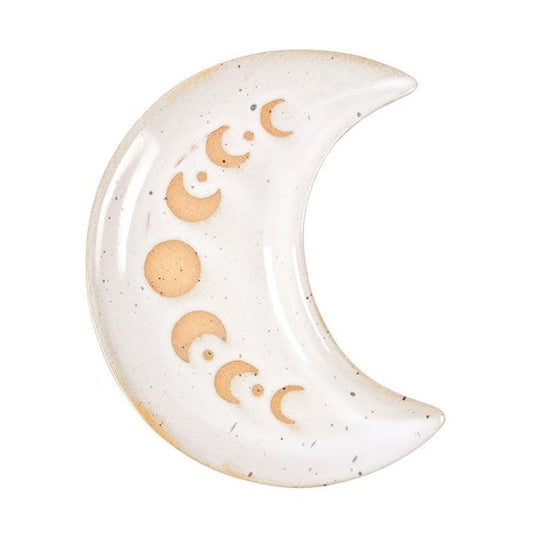 Jones Home & Gift Jewellery Storage 12CM MOON PHASE CRESCENT CERAMIC TRINKET TRAY