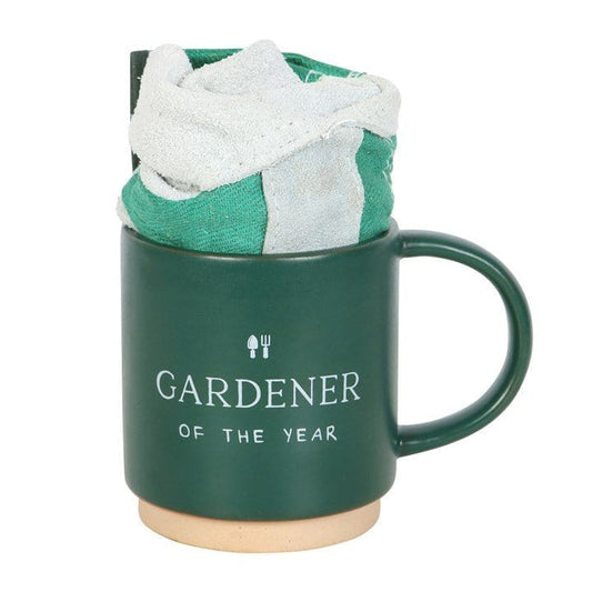 Jones Home & Gift Mugs GARDENER OF THE YEAR MUG AND GLOVE SET