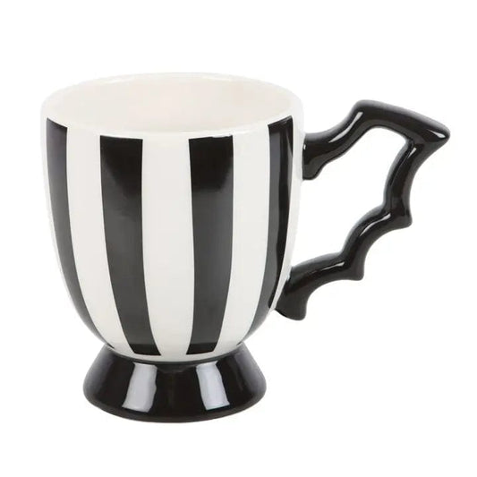 Jones Home & Gift Mugs Gothic Striped Bat Wing Teacup