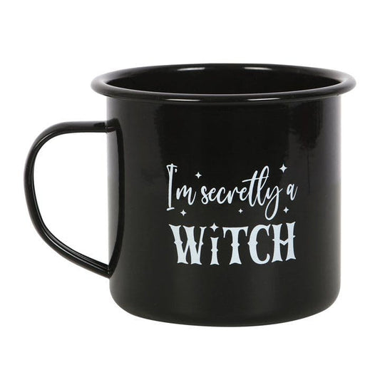 Jones Home & Gift Mugs I'M SECRETLY A WITCH ENAMEL MUG