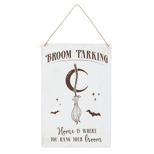 Jones Home & Gift Signs and Memoboards BROOM PARKING METAL SIGN